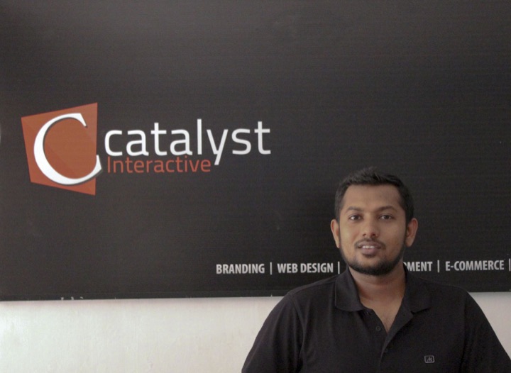 Haneez at Catalyst Interactive, the digital agency he co-founded
